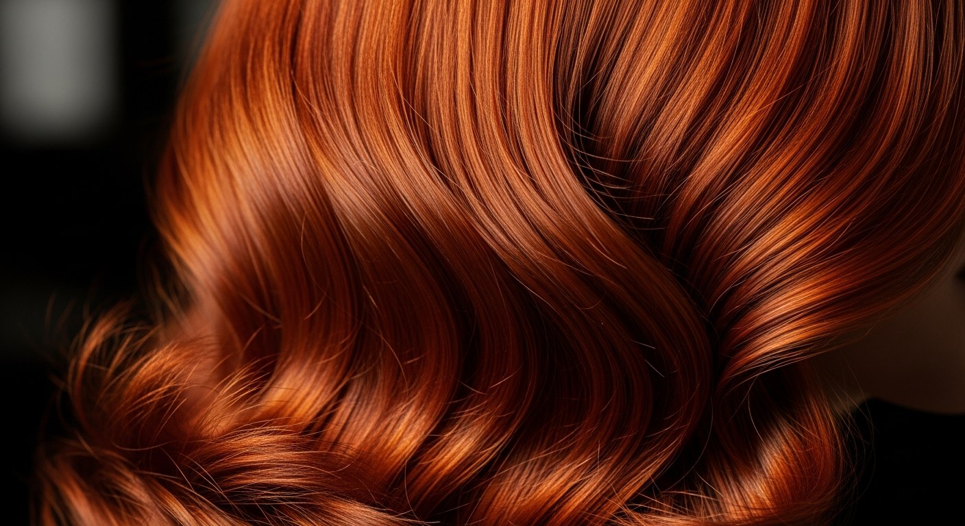 Résultat coloration rousse cuivrée professionnelle